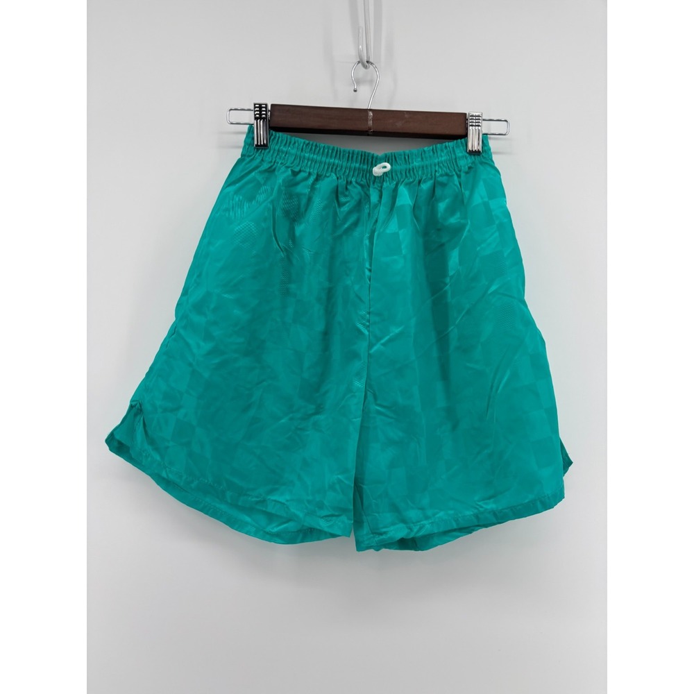 Vintage Yale Sportswear Umbro Style Athletic Shorts Mens Medium Green Checked